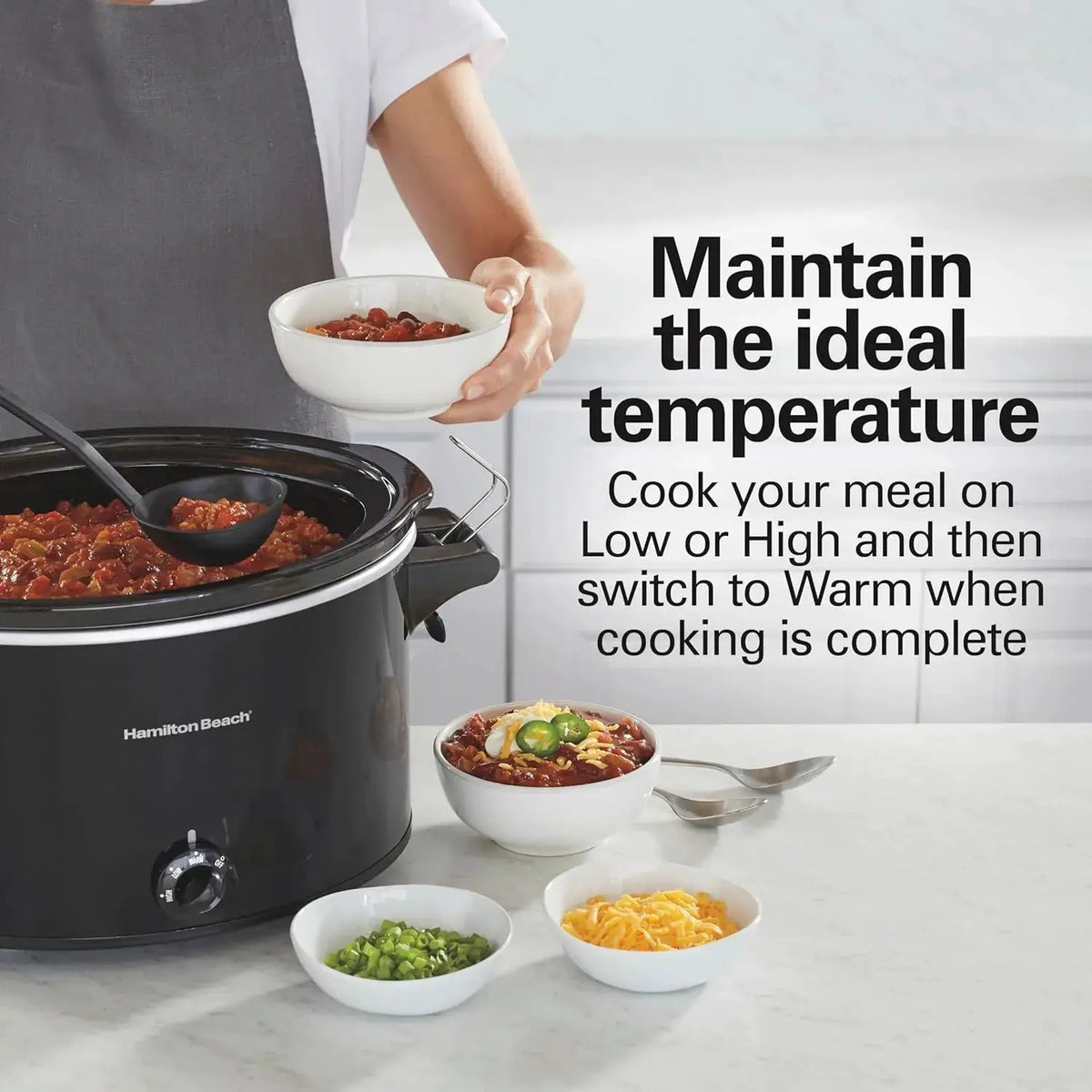 Slow Cooker Pot | 10 Qt Stoneware Portable | PriceLows™