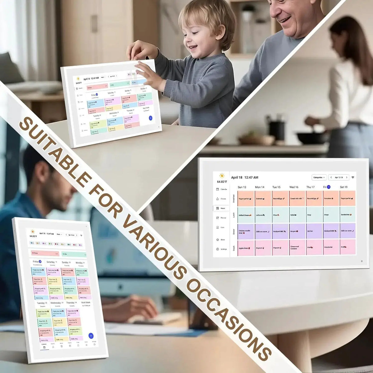 Hindetel 10 Inch Smart Digital Photo Frame with Calendar Remind Touchscreen Video And Music Player from PriceLows™