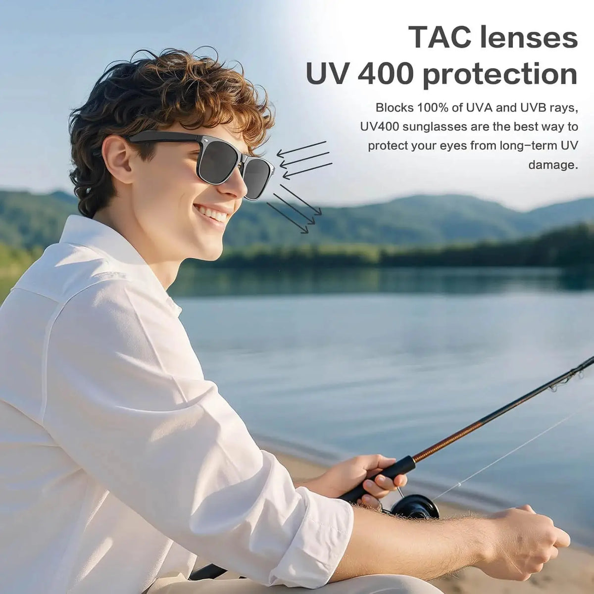 Smart Glasses | AI Translation 720P Dual Cam | Waterproof Bluetooth 5.3 | Men