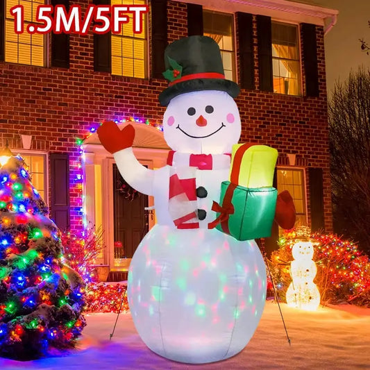 Snowman Inflatables | 5 Ft Tall Rotating LED | PriceLows™