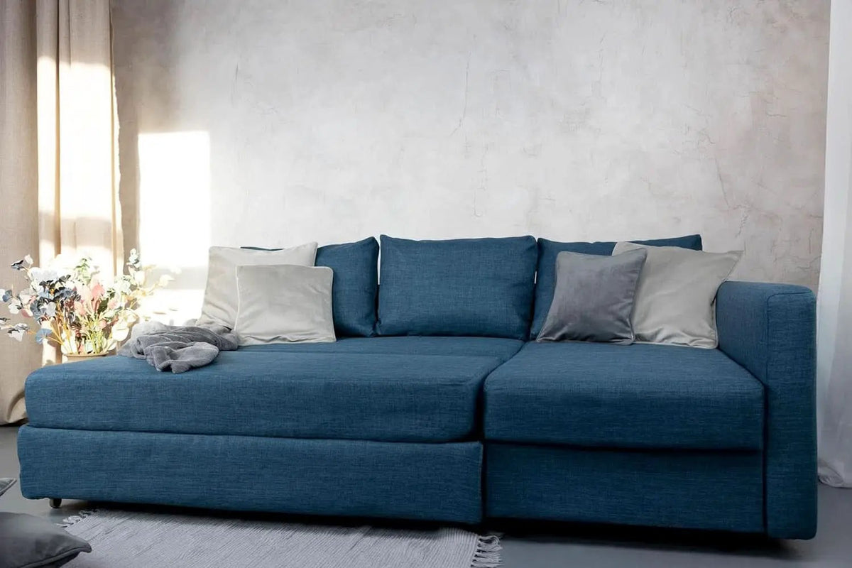Snug Fit Friheten Sofa Slipcover With Chaise Navy Blue from PriceLows™