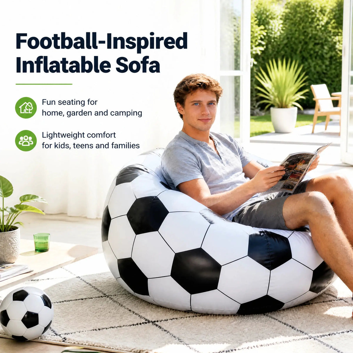 Soccer Inflatable Sofa | Fast Inflation | PriceLows™