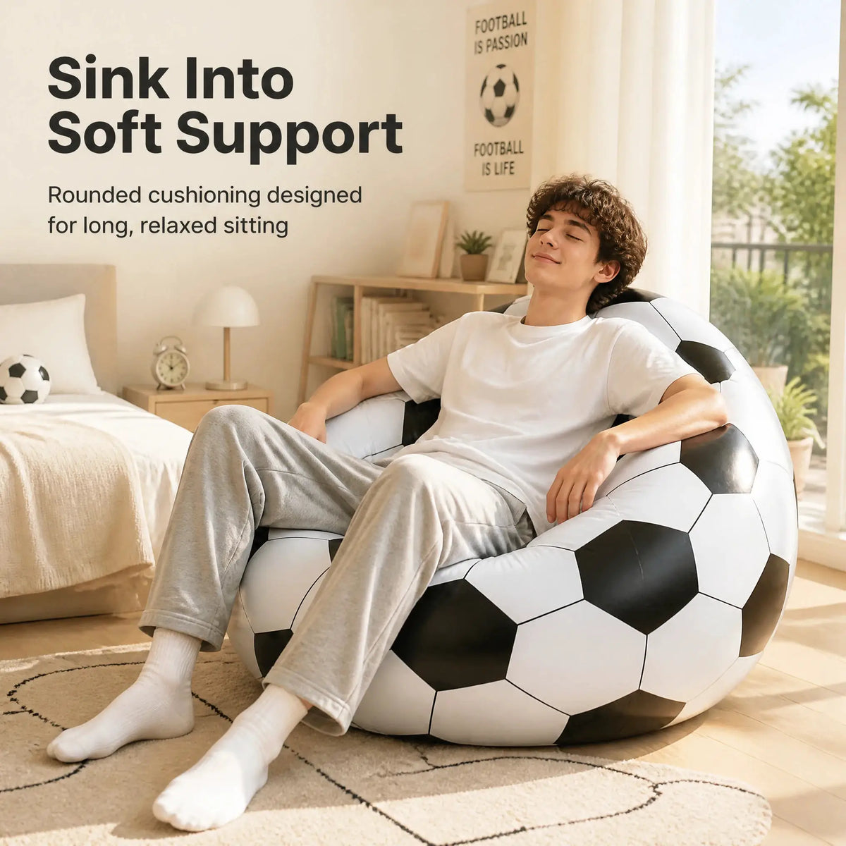 Soccer Inflatable Sofa | Fast Inflation | PriceLows™