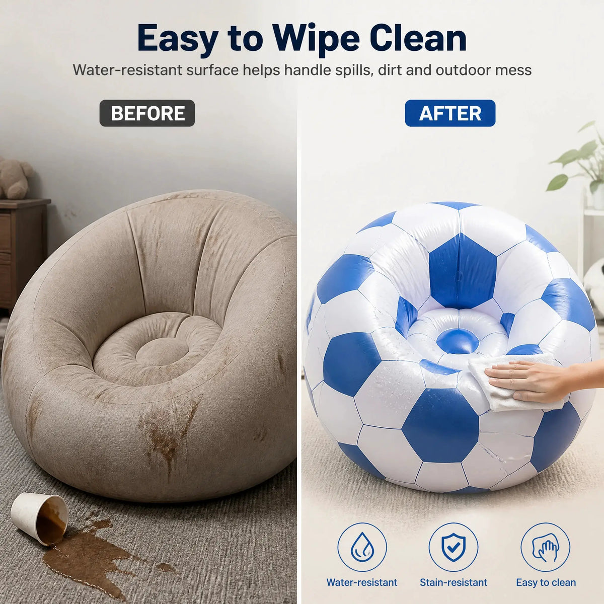 Soccer Inflatable Sofa | Fast Inflation | PriceLows™