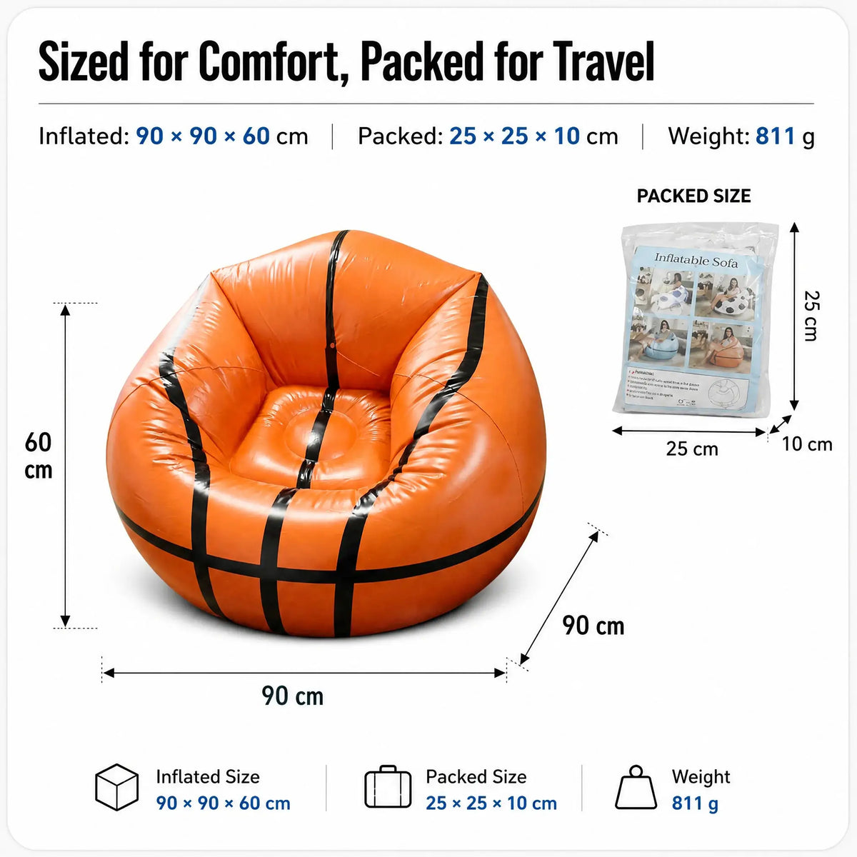 Soccer Inflatable Sofa | Fast Inflation | PriceLows™