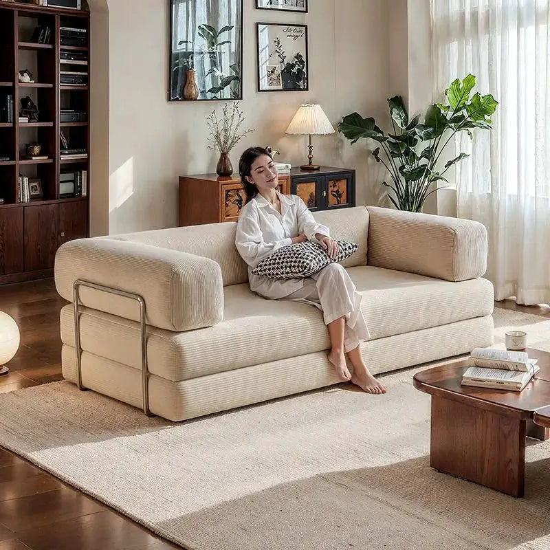Vacuum Compressed Modular Convertible Sofa Bed Living Room Sofa Foldable All Foam Small Apartment High Quality Home Furniture from PriceLows™
