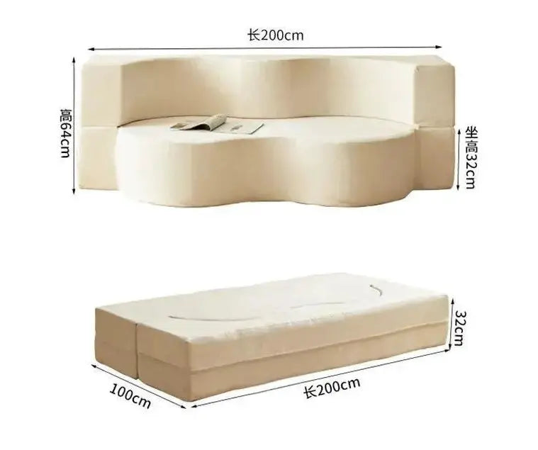 Sofa Bed | Velvet Fabric | Modular Convertible | 2 Seater from PriceLows™