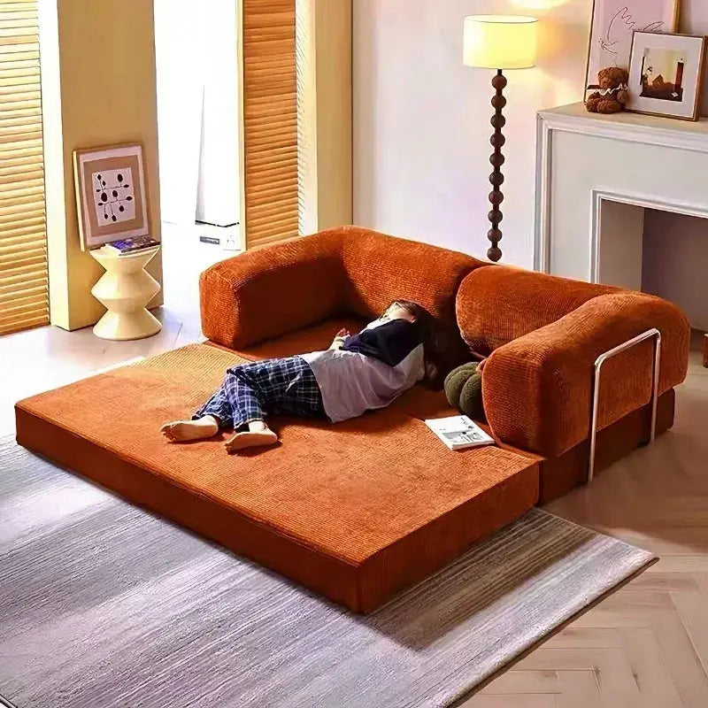 Italian Minimalist Retro High-end Corduroy Living Room Sofa, Compressed Sofa,Sofa Bed, Foldable, Washable, Customizable from PriceLows™