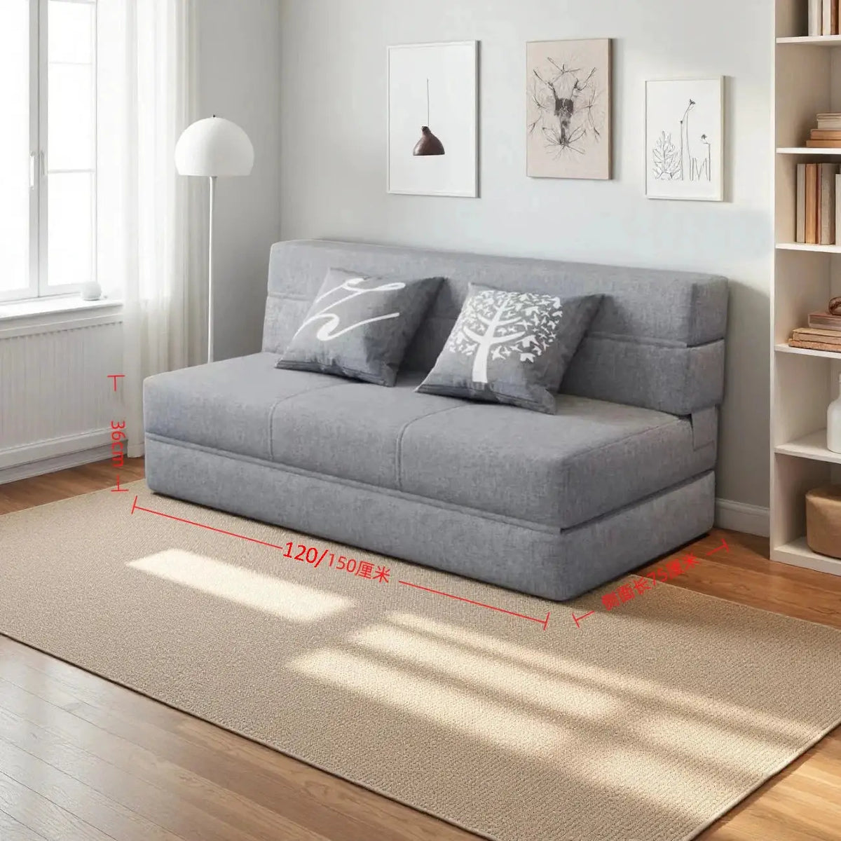 Sofa | Sponge Filling | Hemp Fabric | Single, Double, Triple from PriceLows™