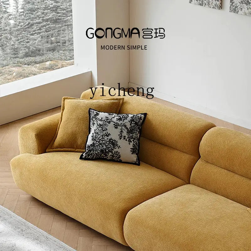 Sofa | Yellow Upholstery | Wood Frame | Large Sofa from PriceLows™