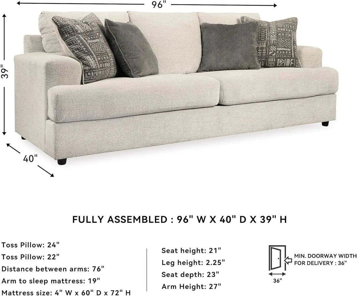 Soletren Premium Chenille Queen Sofa Sleeper White from PriceLows™