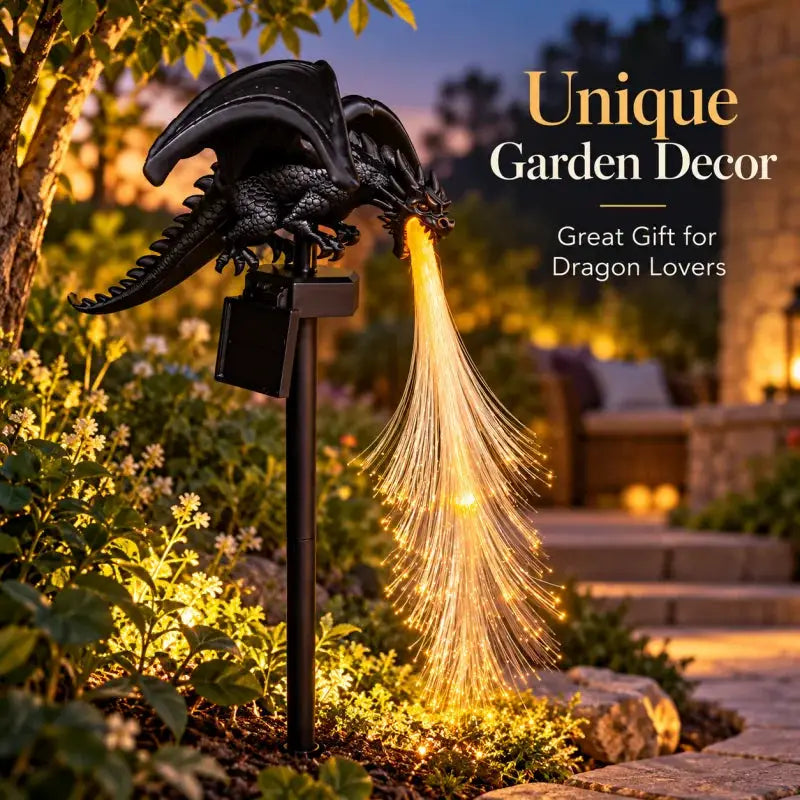 Solar Dragon Garden Light | Fiber Optic Flame | PriceLows™