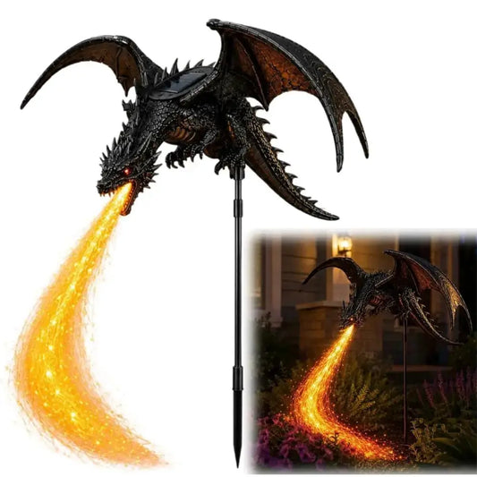 Solar Dragon Garden Light | Flame Effect | PriceLows™