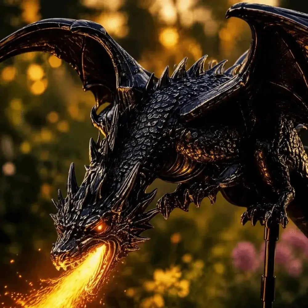 Solar Dragon Garden Light | Flame Effect | PriceLows™