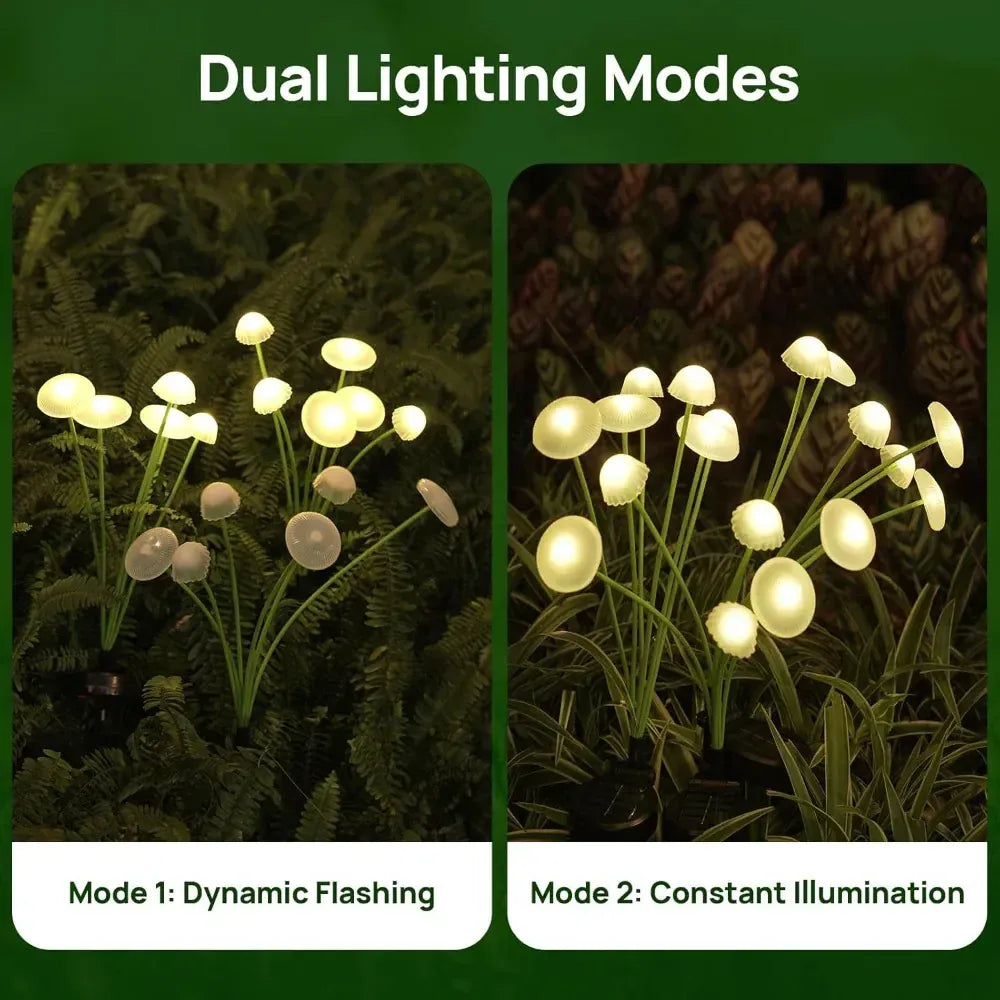 Solar Garden Lights Dual Mode LED Solar Mushroom Lights Waterproof Decor Yard Patio Pathway Jellyfish for Garden Ambiance from PriceLows™