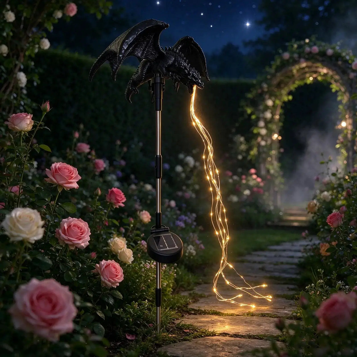 Solar Garden Lights | Waterproof Dragon Resin | PriceLows™