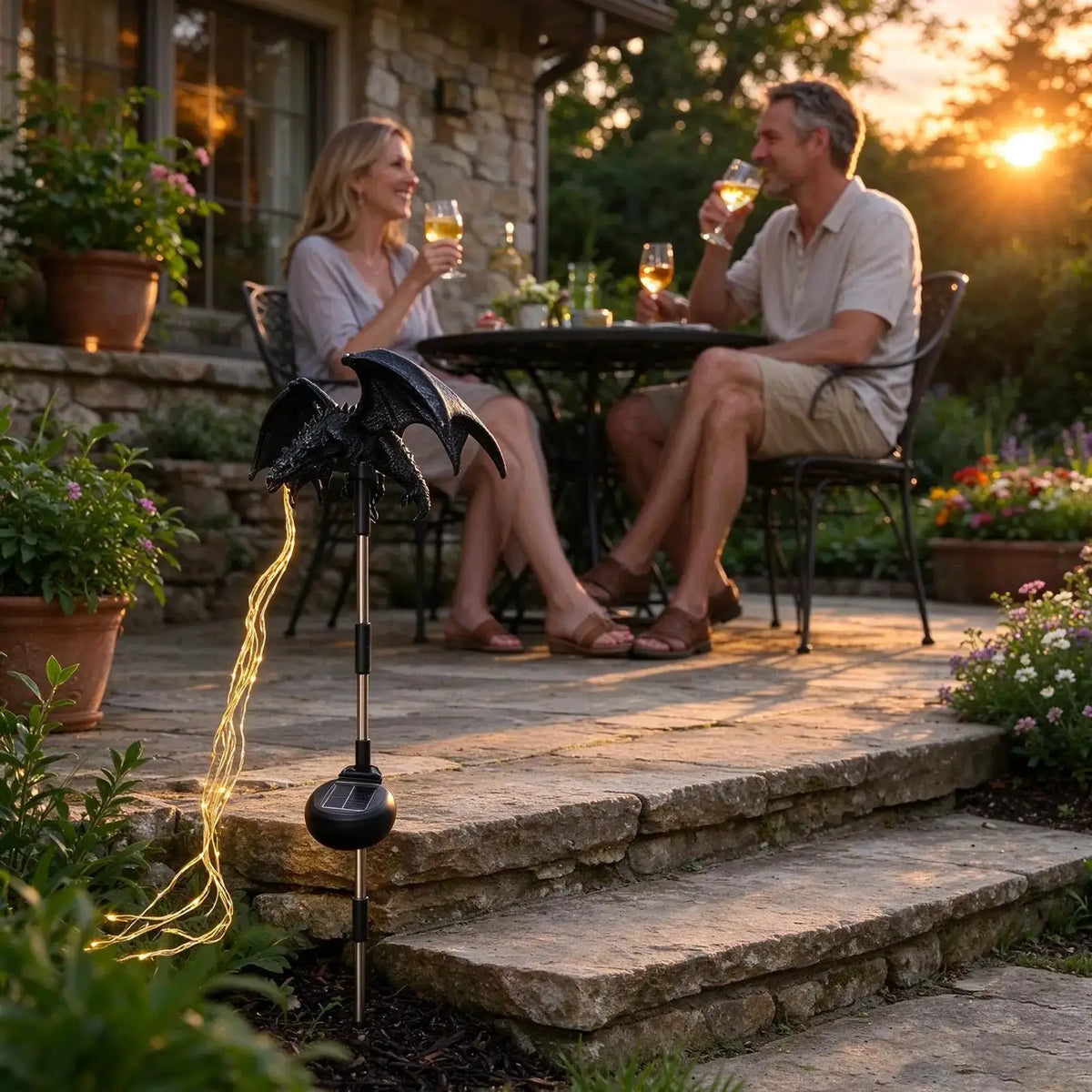 Solar Garden Lights | Waterproof Dragon Resin | PriceLows™