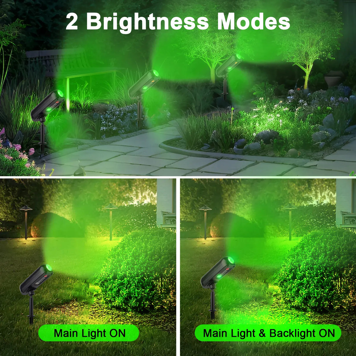 4PCS Solar LED Light Outdoor Solar Wall Light IP65 Green Garden Light Solar Spotlights Solar Uplights for Trees Pathway Yard from PriceLows™