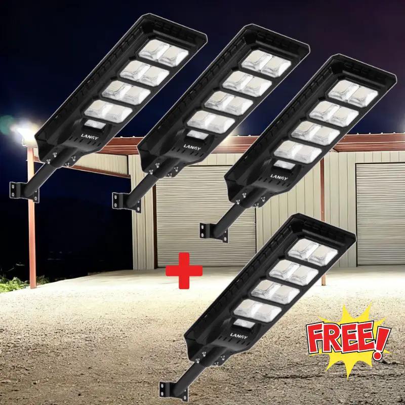 Solar Parking Lot Lights | 200W 25000 Lumens | IP65 Waterproof Integrated