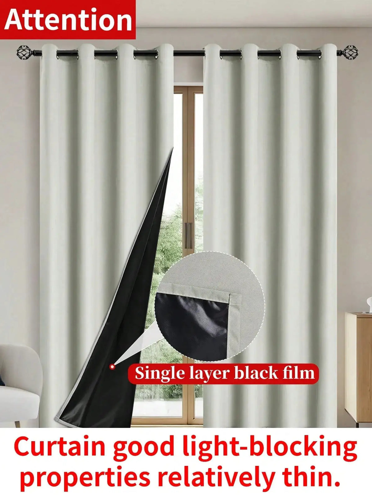 Solid Blackout Curtains | Grommet Top | PriceLows™