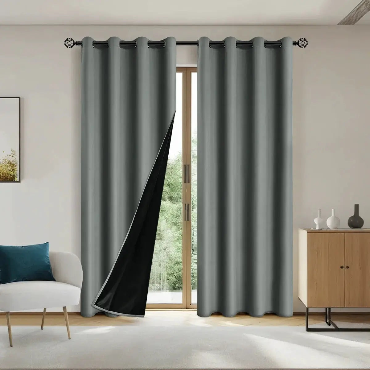 Solid Blackout Curtains | Grommet Top | PriceLows™