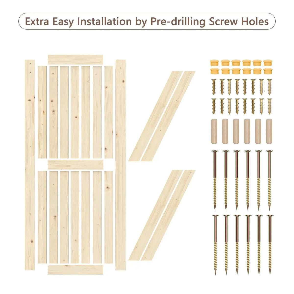 Solid Pine Barn Doors with Track Kit from PriceLows™