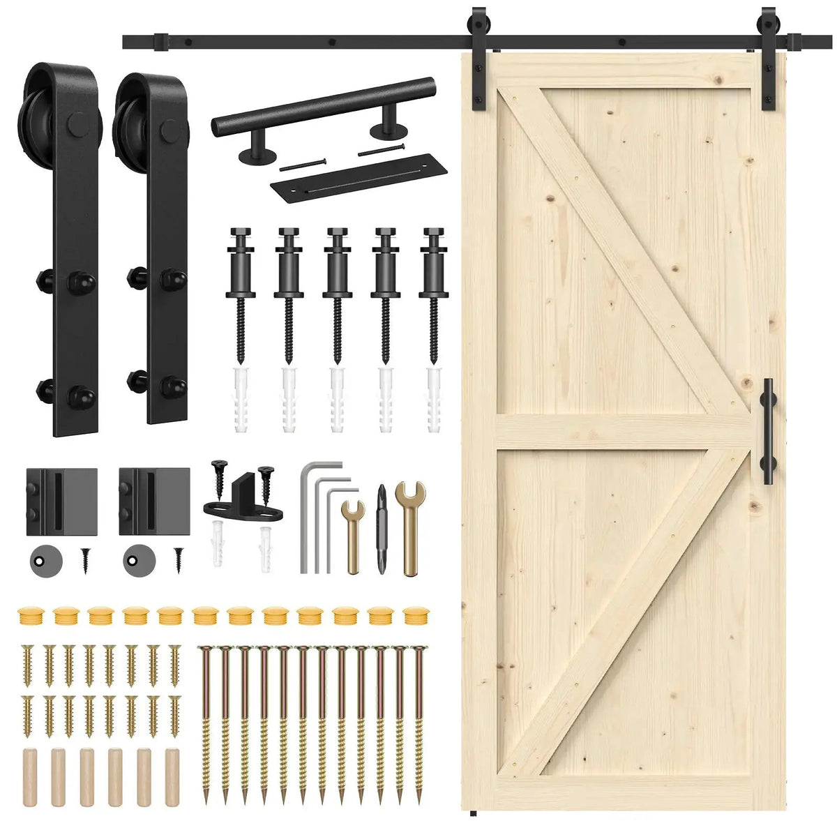 Solid Pine Barn Doors with Track Kit from PriceLows™