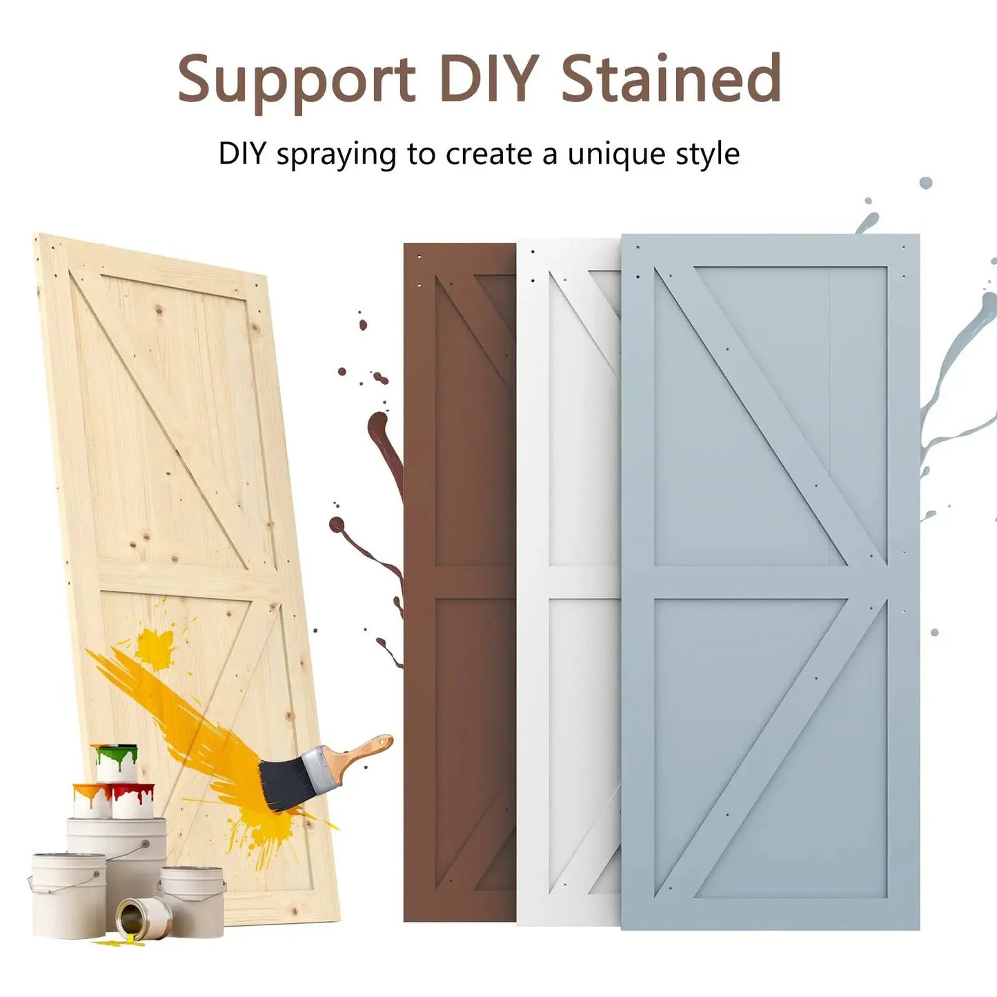 Solid Pine Barn Doors with Track Kit from PriceLows™