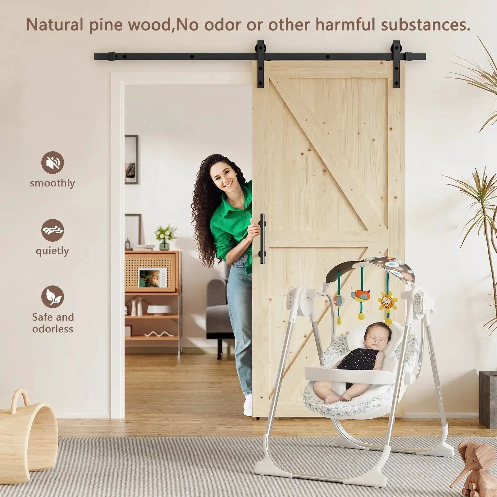 Solid Pine Barn Doors with Track Kit from PriceLows™