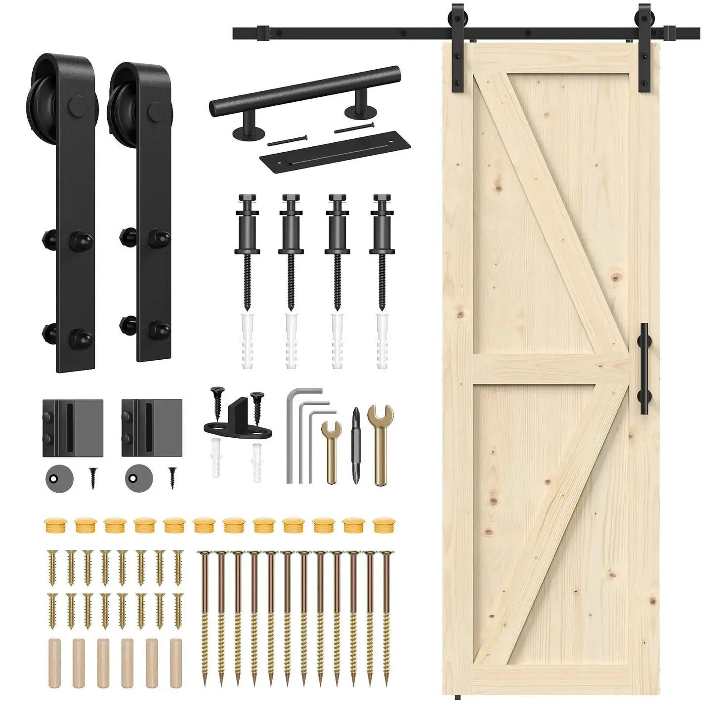 Solid Pine Barn Doors with Track Kit from PriceLows™