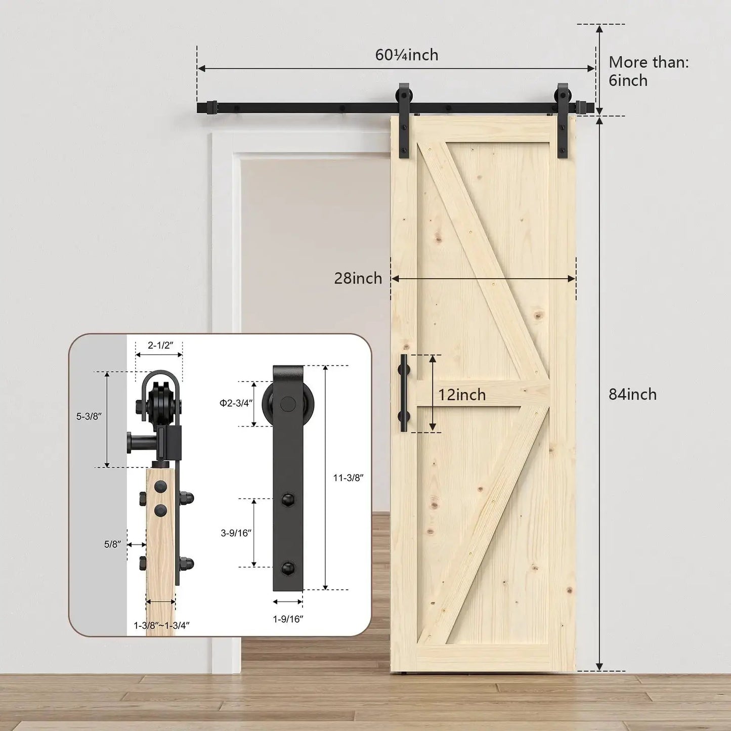 Solid Pine Barn Doors with Track Kit from PriceLows™