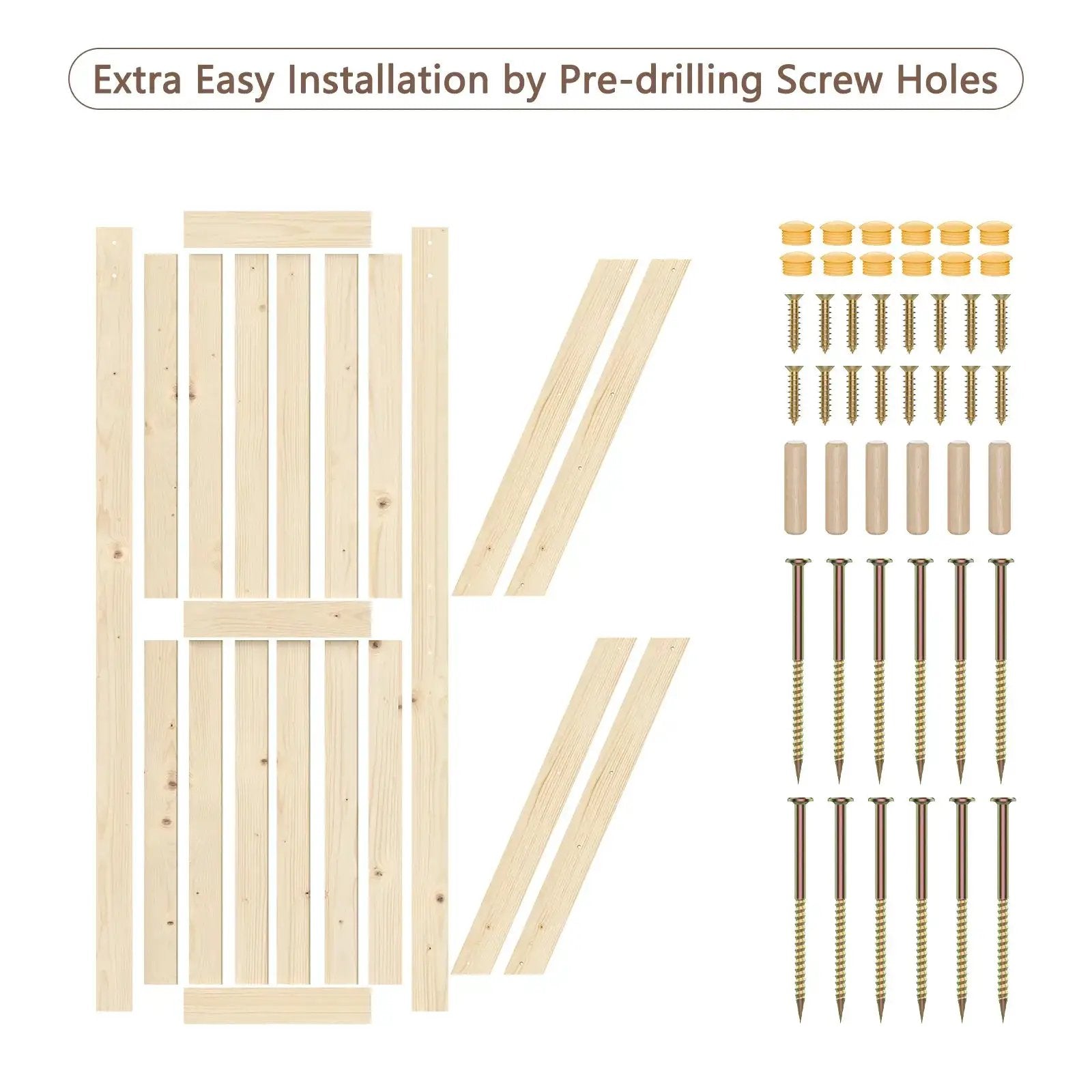 Solid Pine Barn Doors with Track Kit from PriceLows™