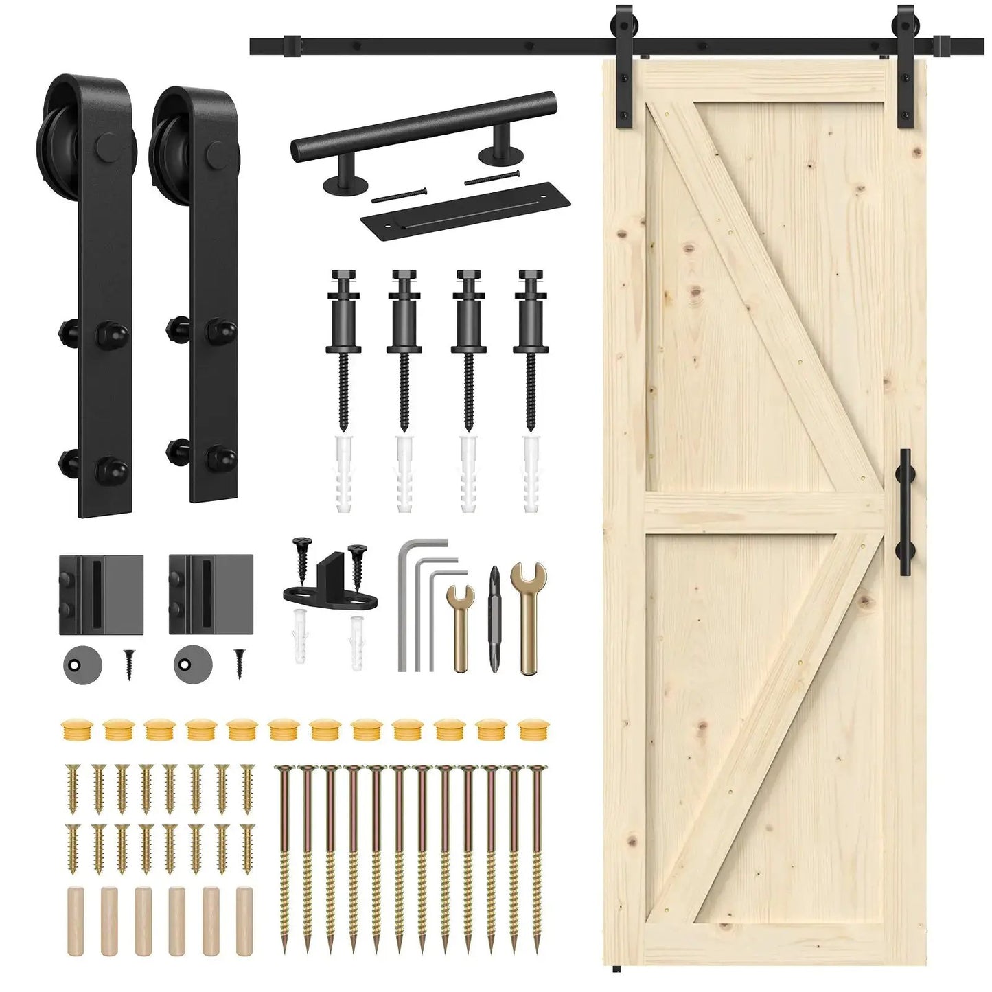 Solid Pine Barn Doors with Track Kit from PriceLows™
