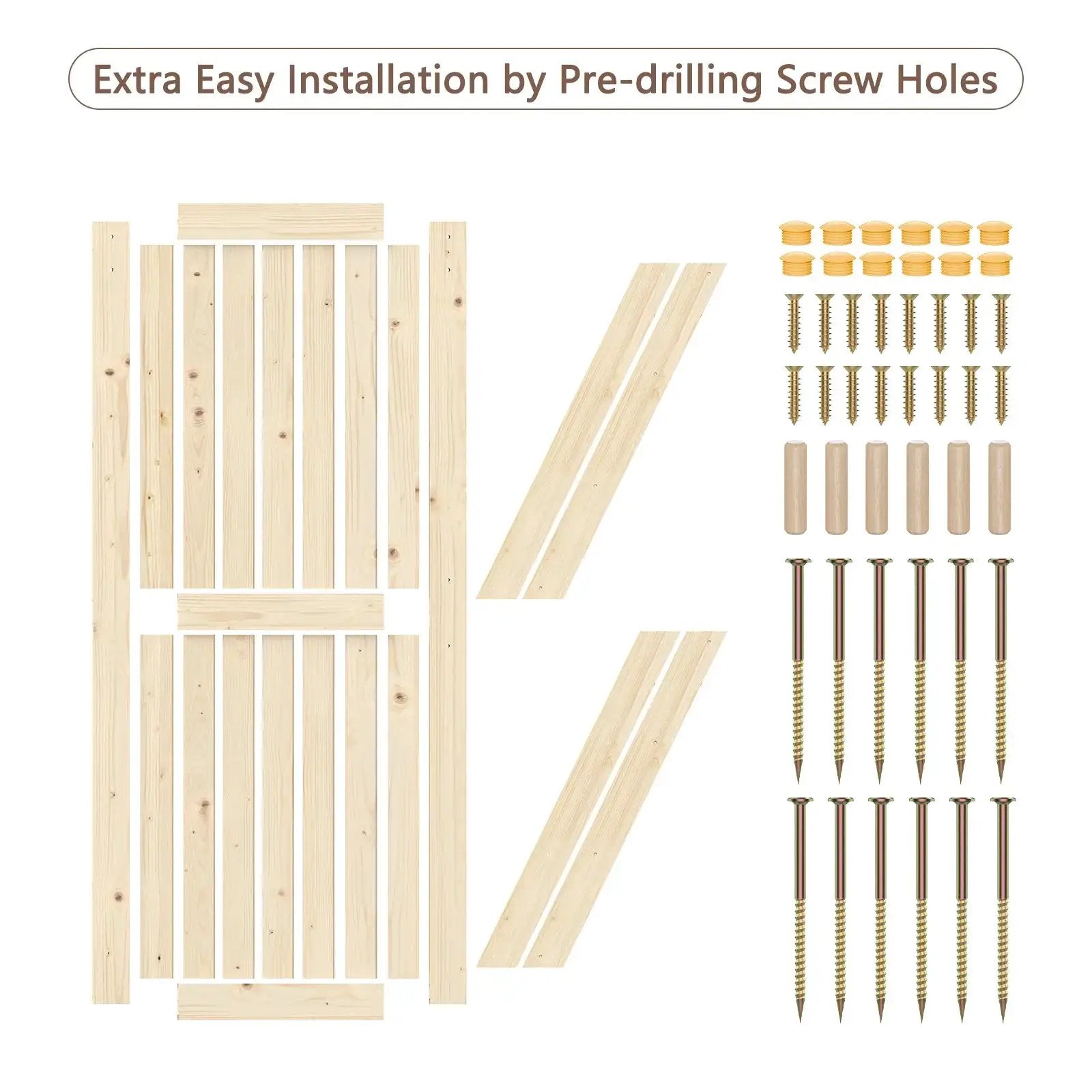 Solid Pine Barn Doors with Track Kit from PriceLows™