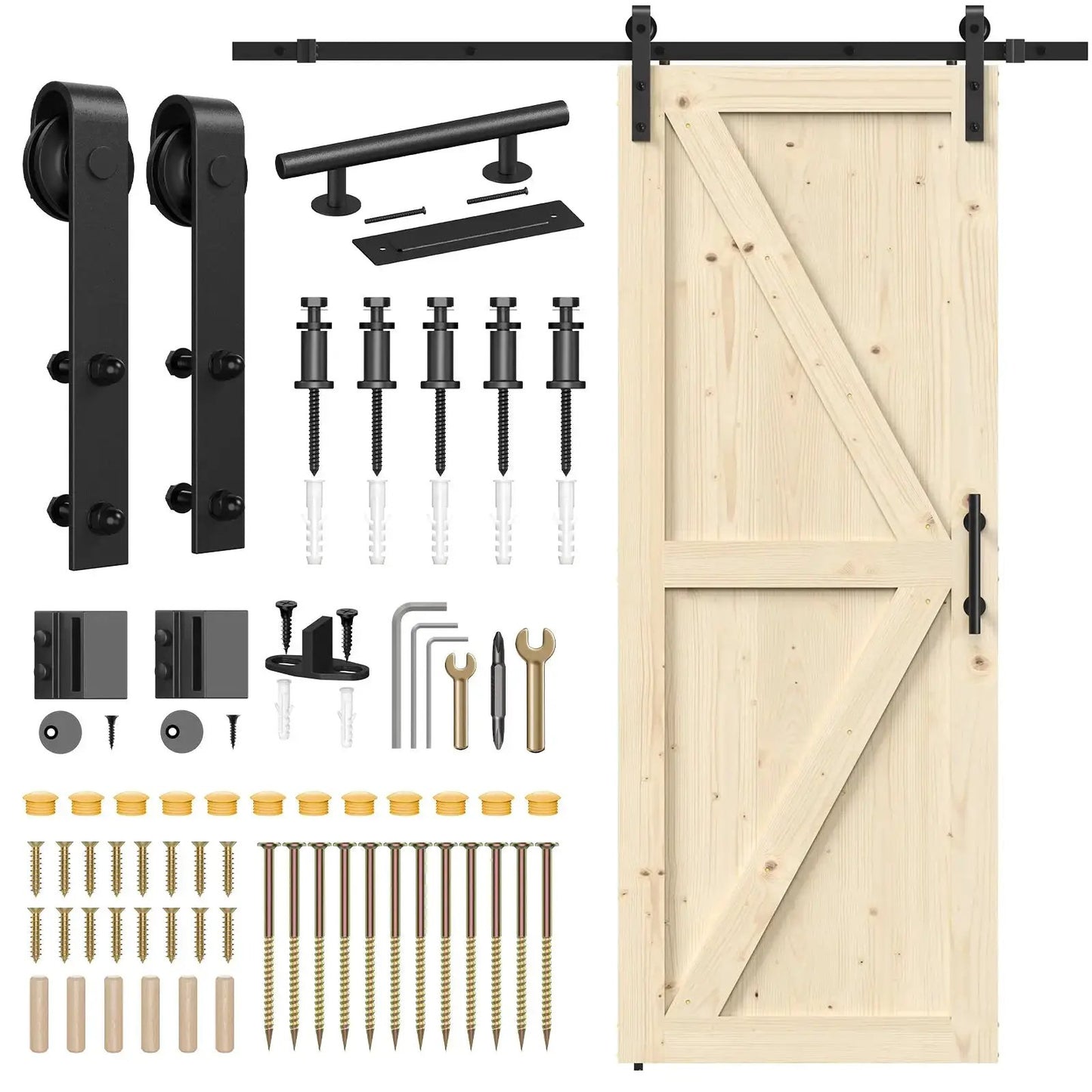 Solid Pine Barn Doors with Track Kit from PriceLows™