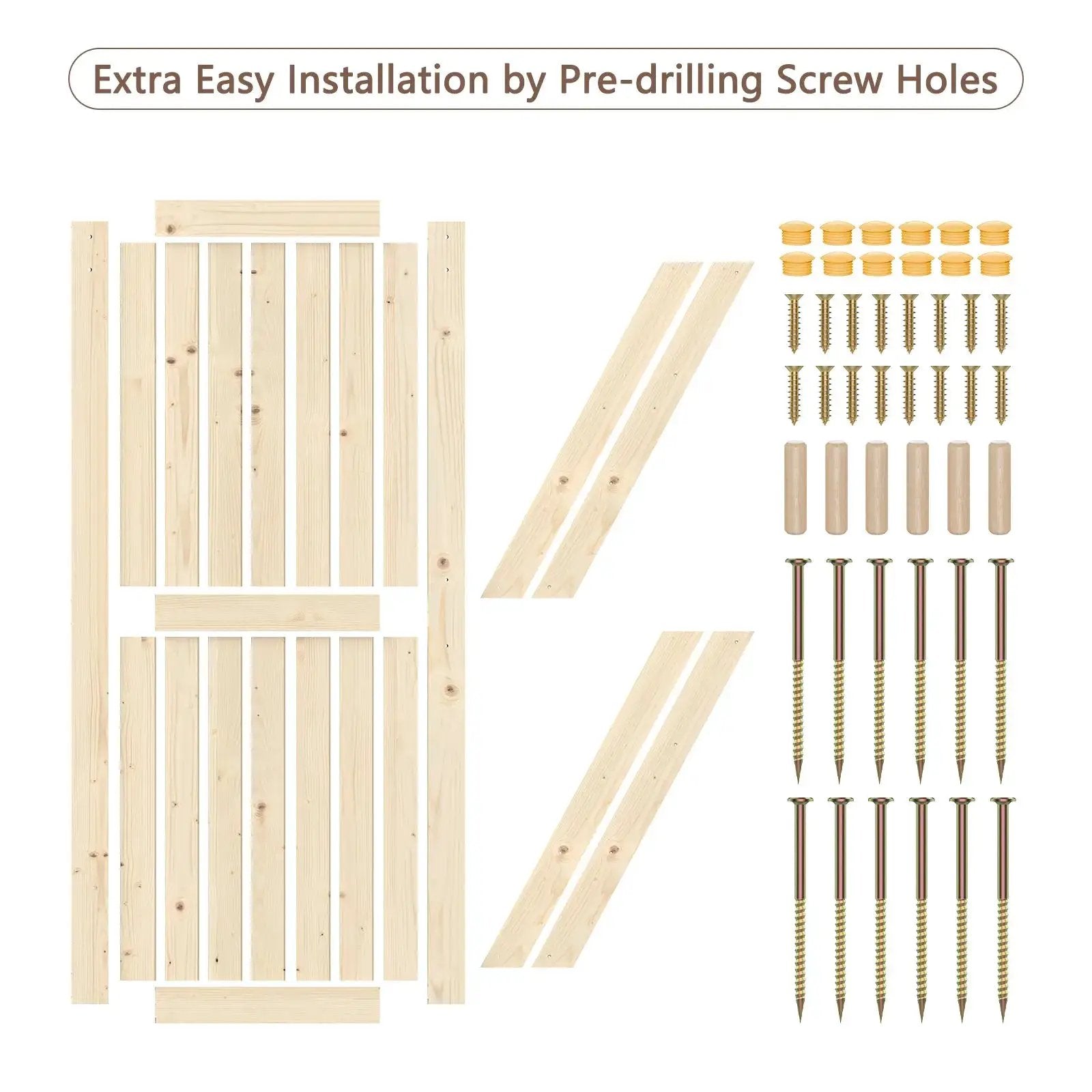 Solid Pine Barn Doors with Track Kit from PriceLows™
