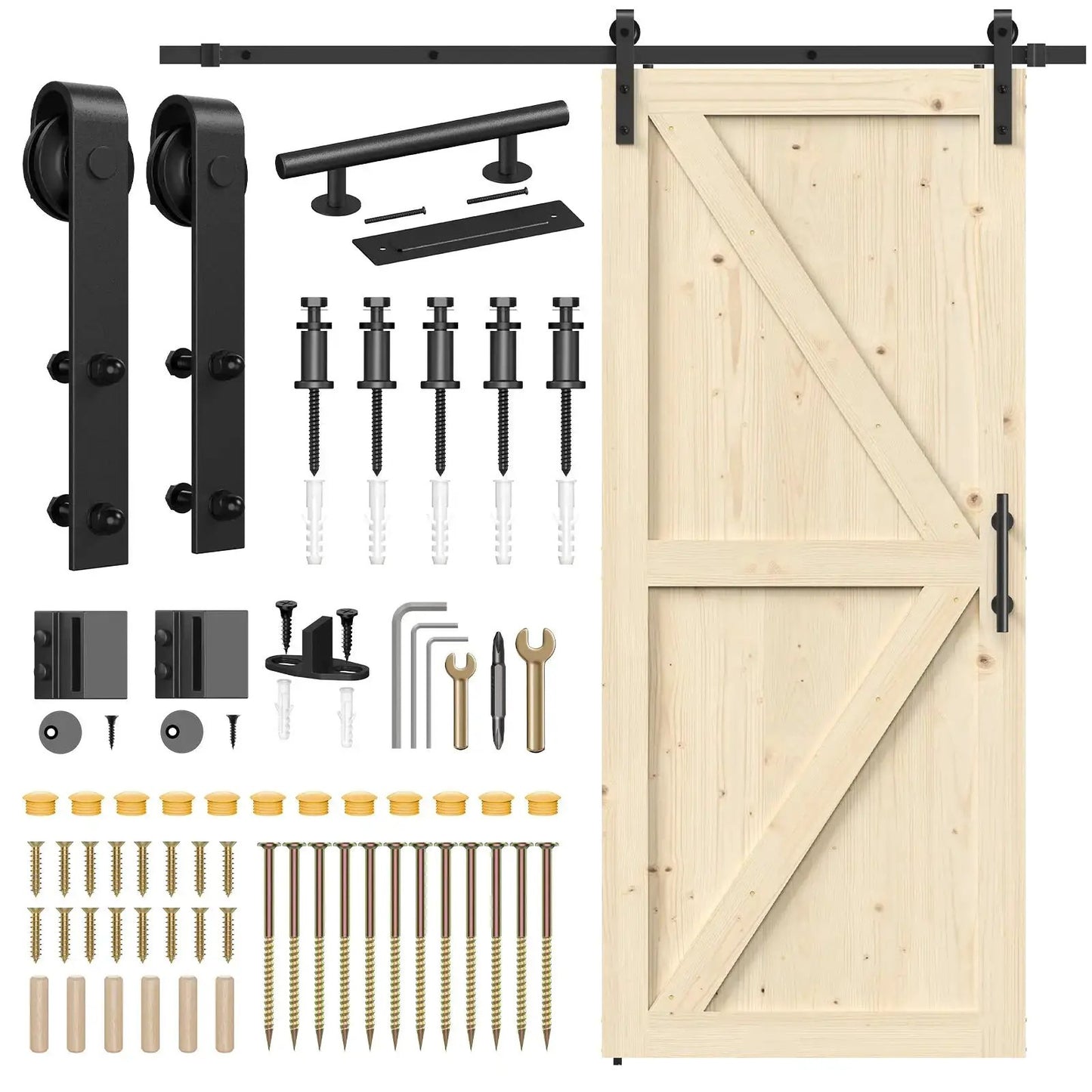 Solid Pine Barn Doors with Track Kit from PriceLows™