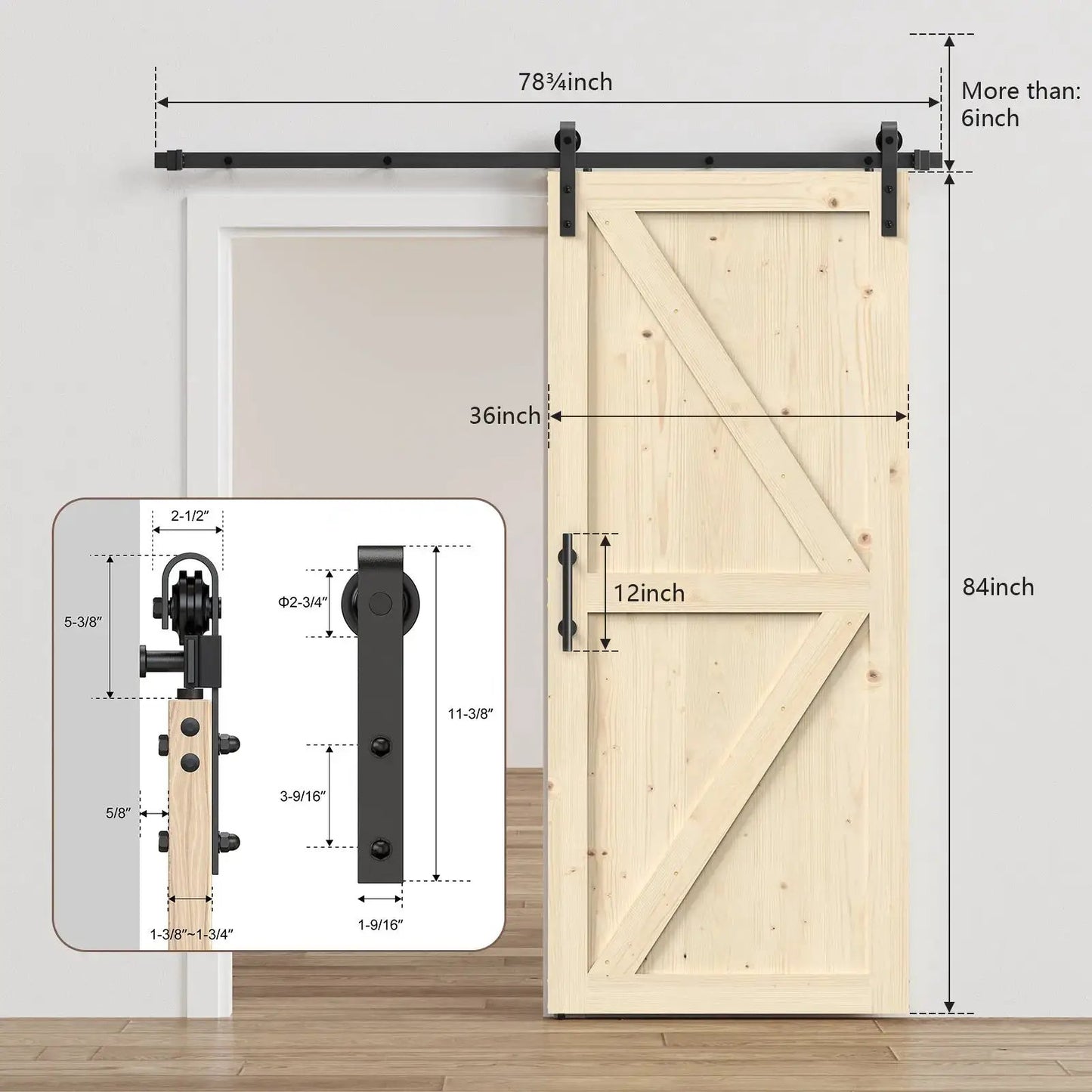Solid Pine Barn Doors with Track Kit from PriceLows™