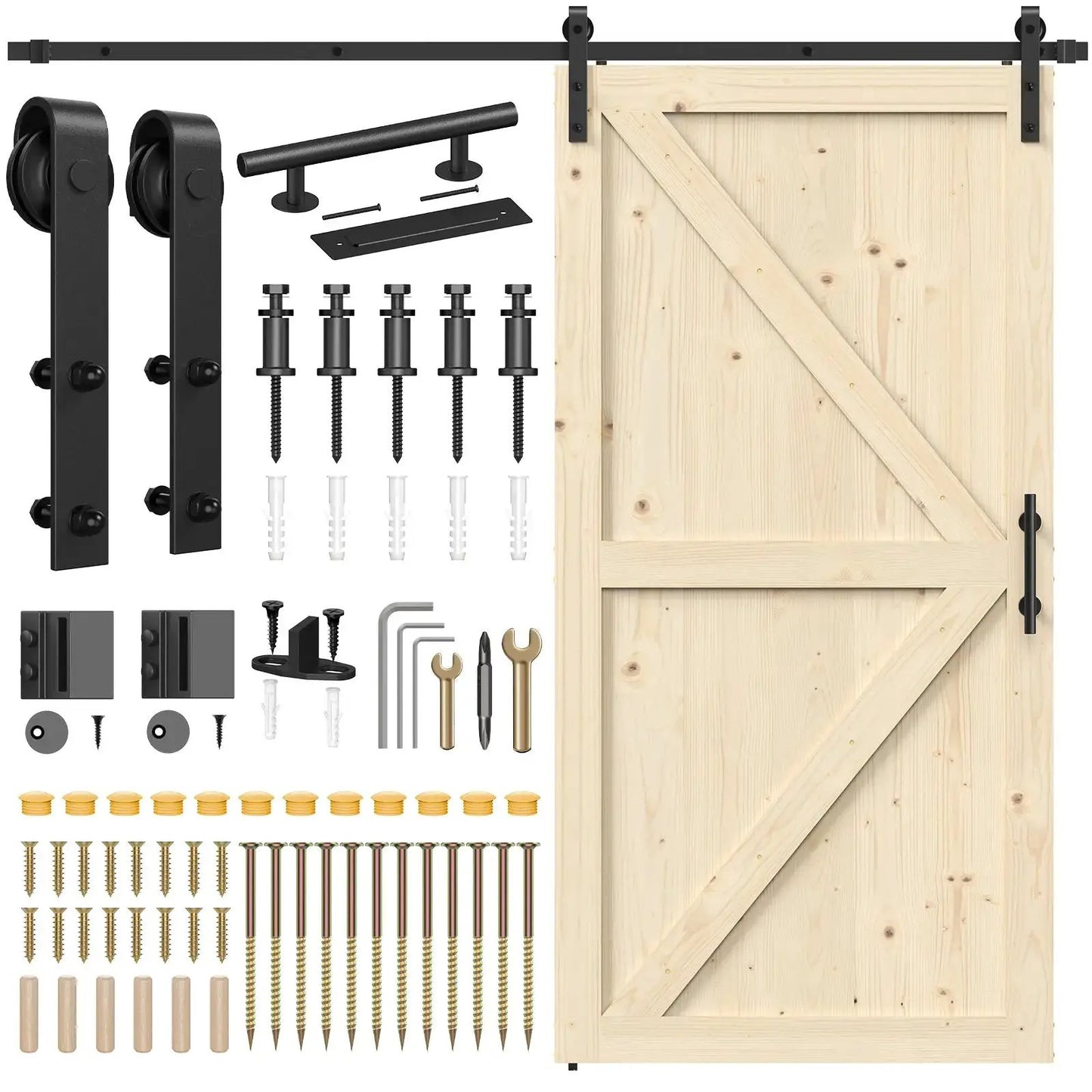 Solid Pine Barn Doors with Track Kit from PriceLows™