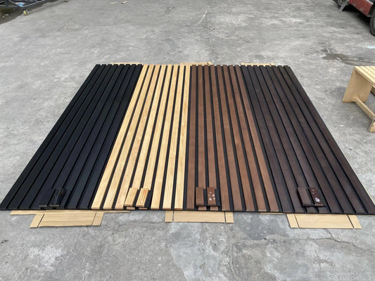 Solid Wood Acoustic Slat Wall Panels (Broad Strip) from PriceLows™