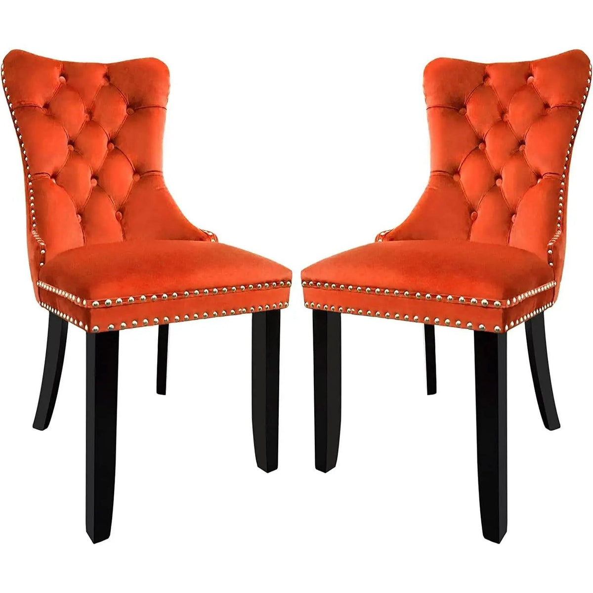 Solid Wood Dining Chairs With Nailhead Back Set Of 2 from PriceLows™