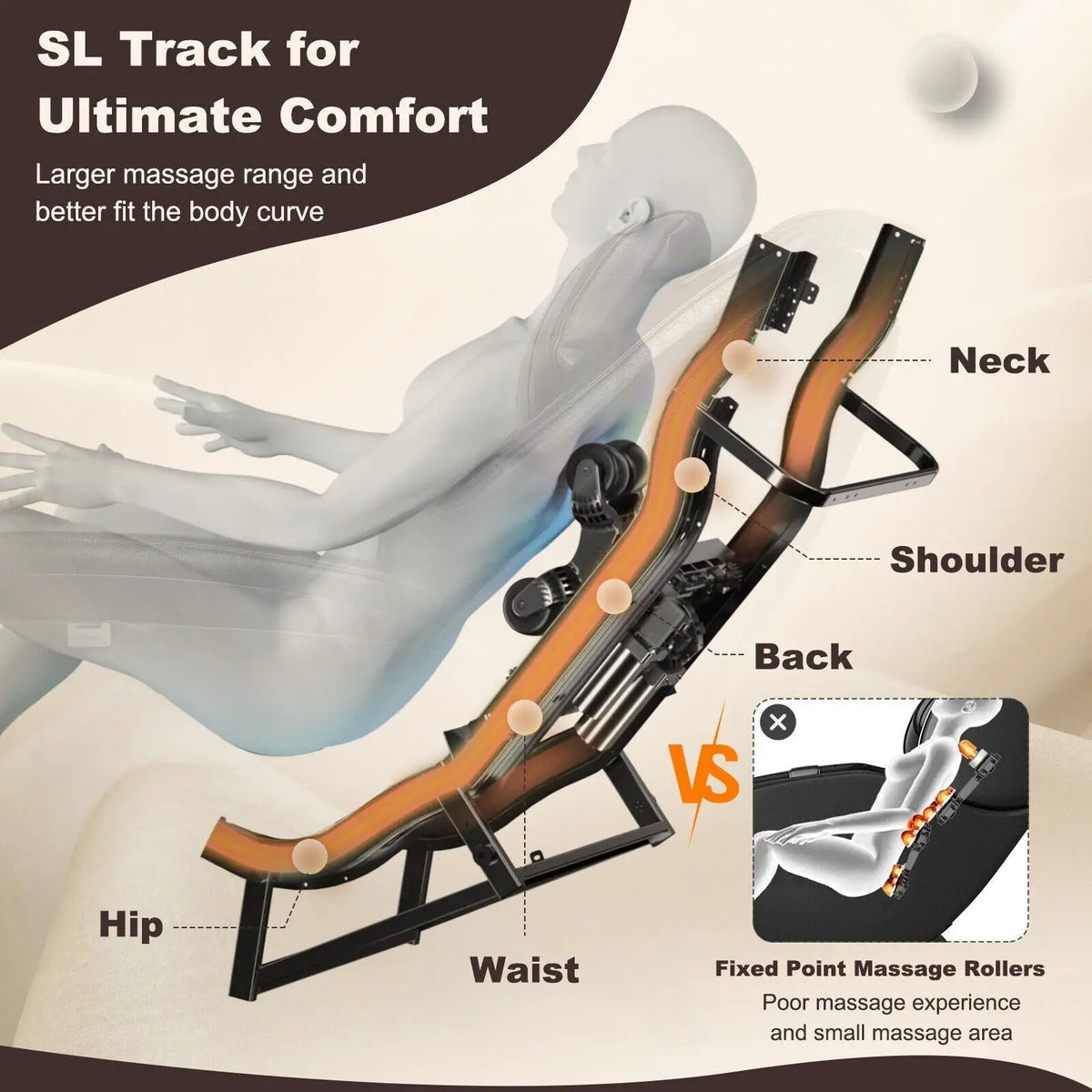 Massage Chair | Soothe 26 | Zero Gravity | Ergonomic SL Track | With Pillow