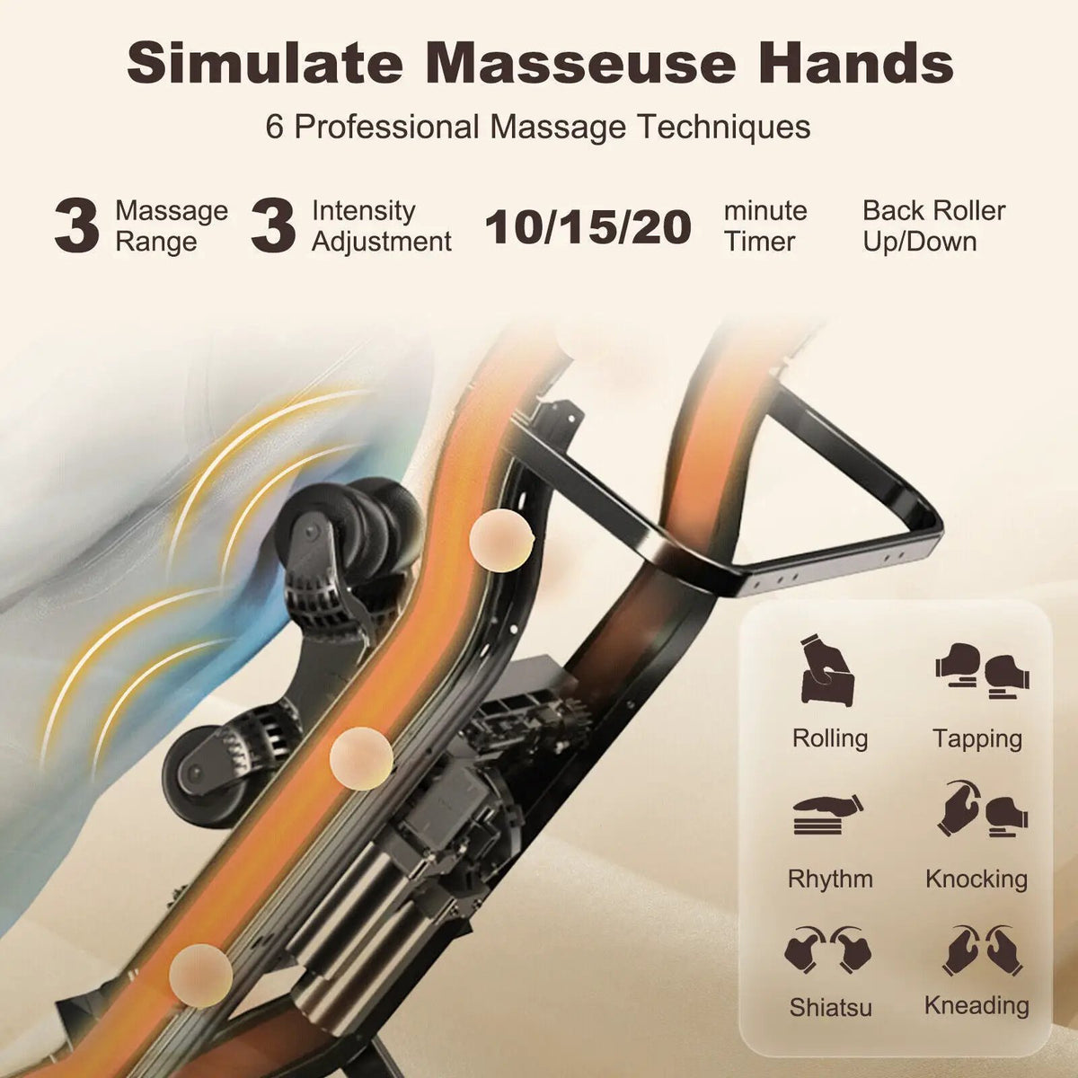 Massage Chair | Soothe 26 | Zero Gravity | Ergonomic SL Track | With Pillow