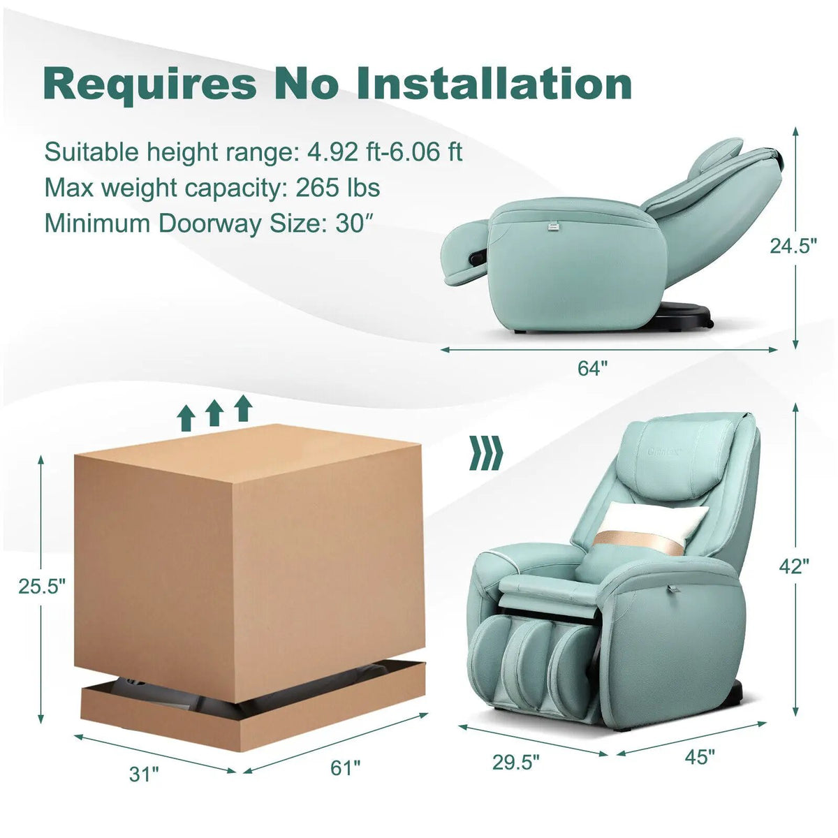 Massage Chair | Soothe 26 | Zero Gravity | Ergonomic SL Track | With Pillow
