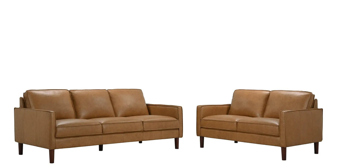 Top Grain Leather Sofa | Saddle Brown | Kiln Dried Frame | Three Seater