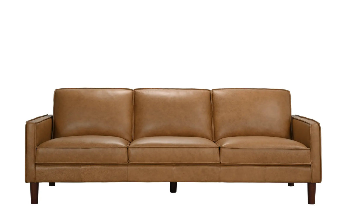 Top Grain Leather Sofa | Saddle Brown | Kiln Dried Frame | Three Seater