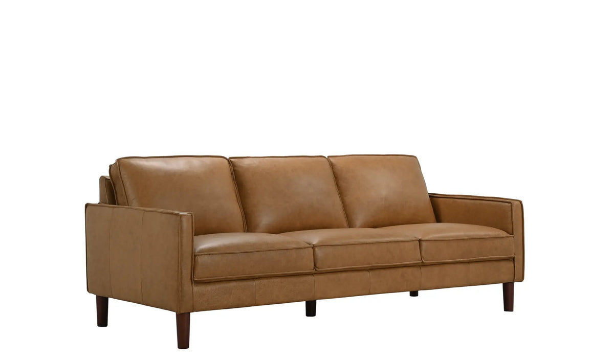 Top Grain Leather Sofa | Saddle Brown | Kiln Dried Frame | Three Seater