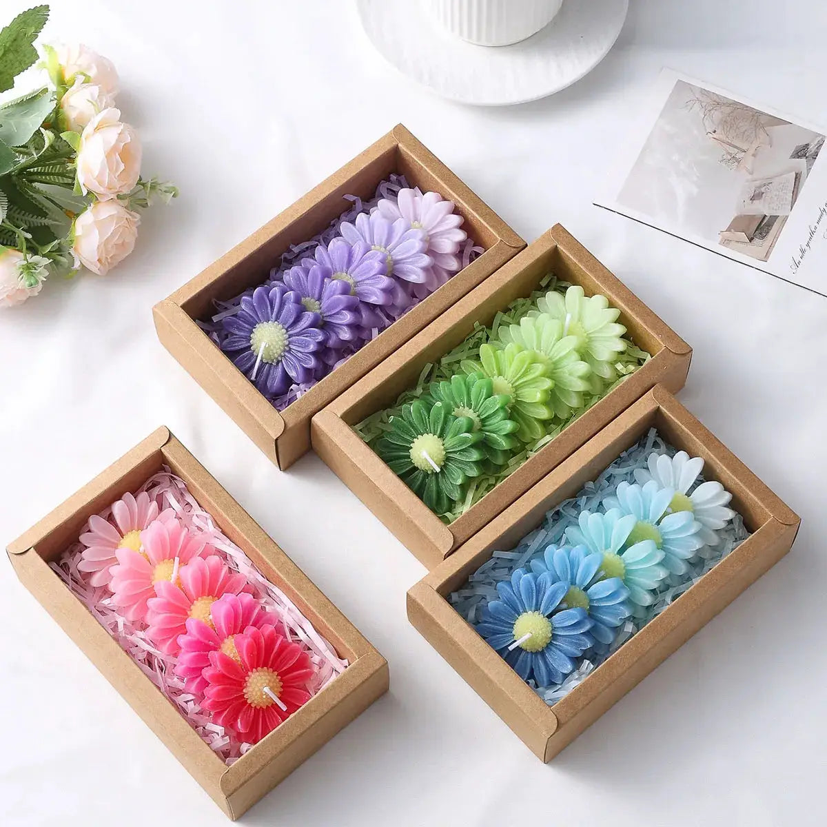 Soy Wax Candles | Gradient Macaron 5-Pack | PriceLows™