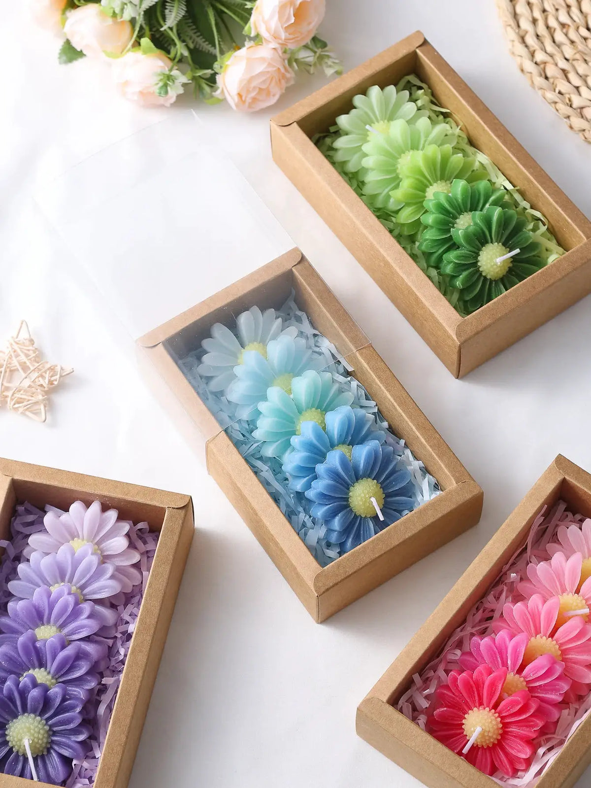 Soy Wax Candles | Gradient Macaron 5-Pack | PriceLows™
