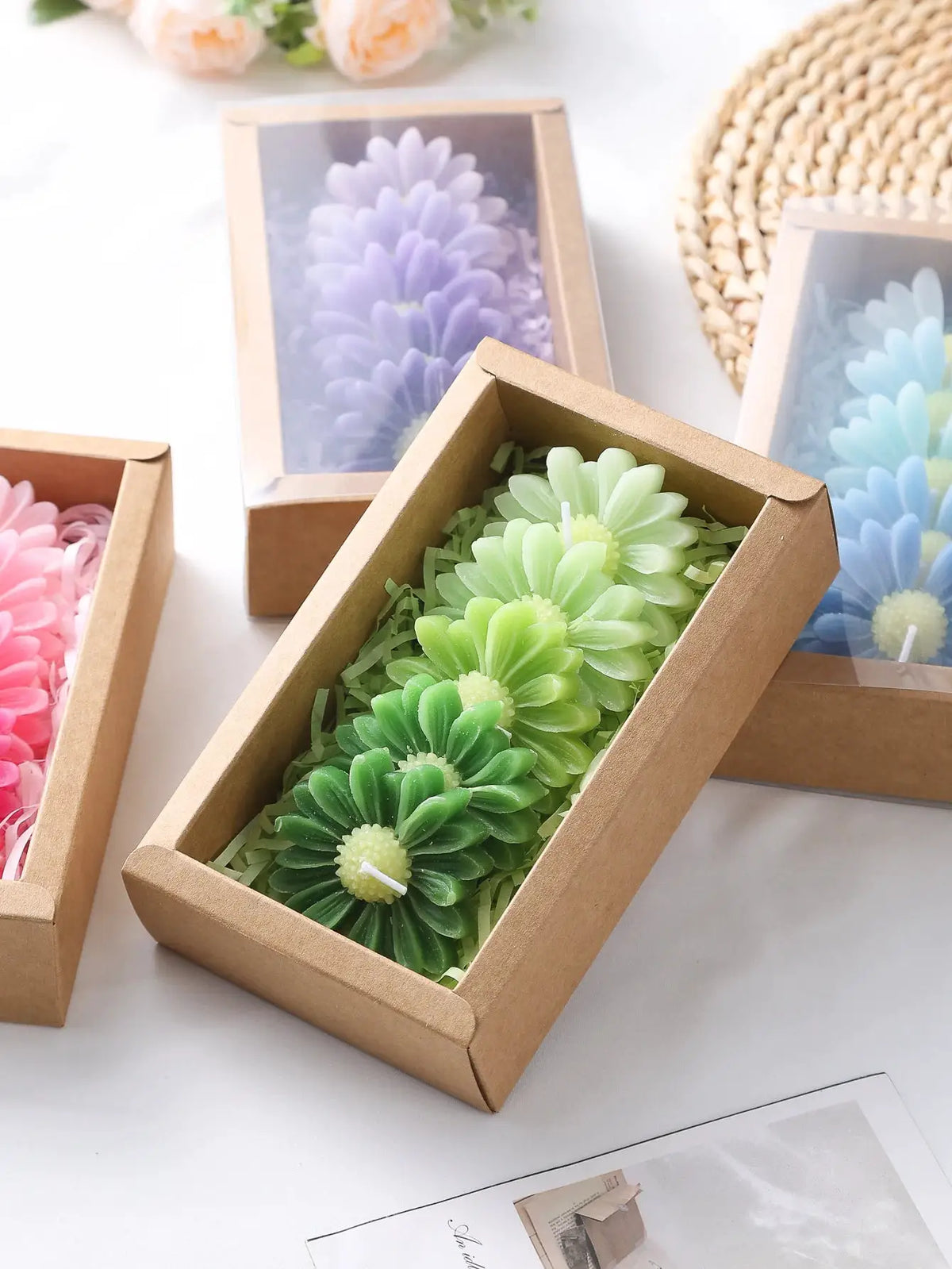 Soy Wax Candles | Gradient Macaron 5-Pack | PriceLows™